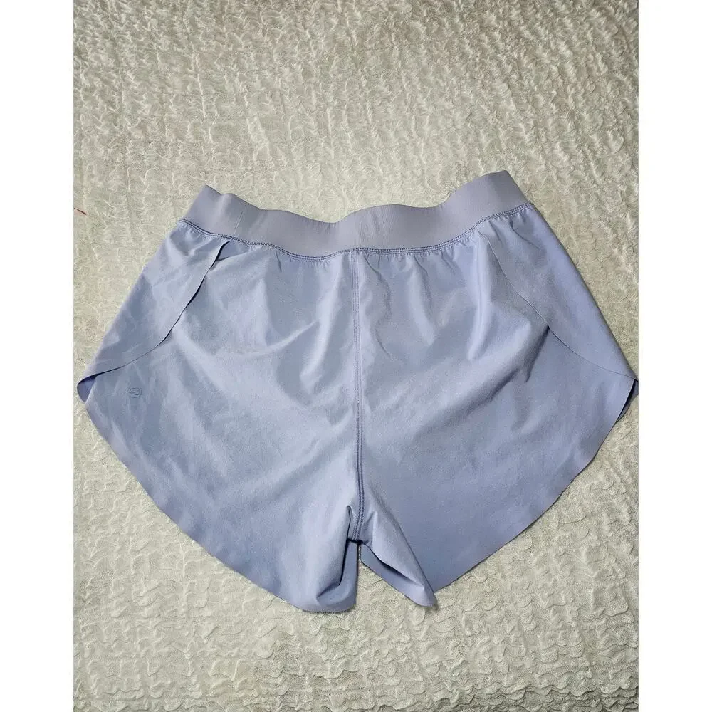 CRZ Yoga Feathery-Fit Soft Mid Rise Lined Shorts 4'' × 1 Periwinkle Purple Sz L
